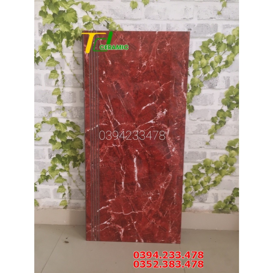 Gạch Cao Cấp 47x100 Đỏ Vân Trắng