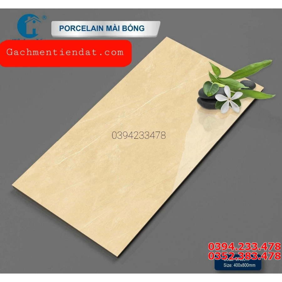 Đá Bóng Kiếng 40x80 Vân Vàng Cao Cấp