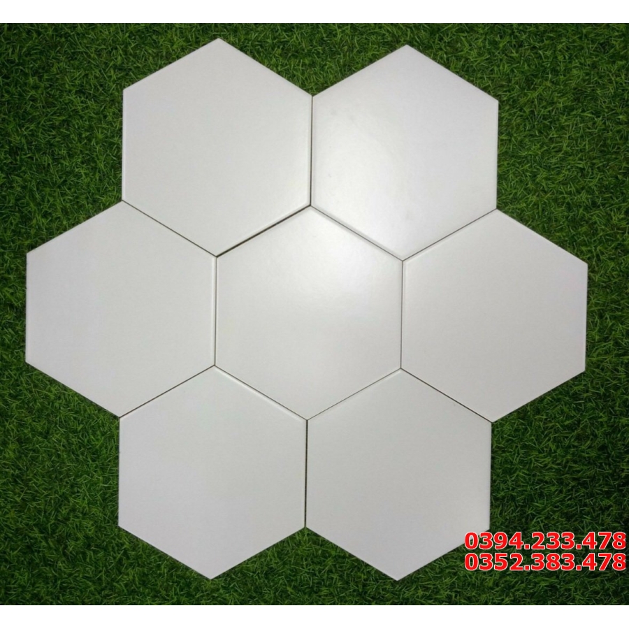 Gạch lục giác màu trắng