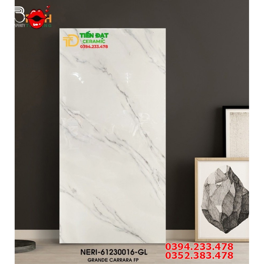 Gạch Ốp Lát 60x120 Trắng Vân Khói 