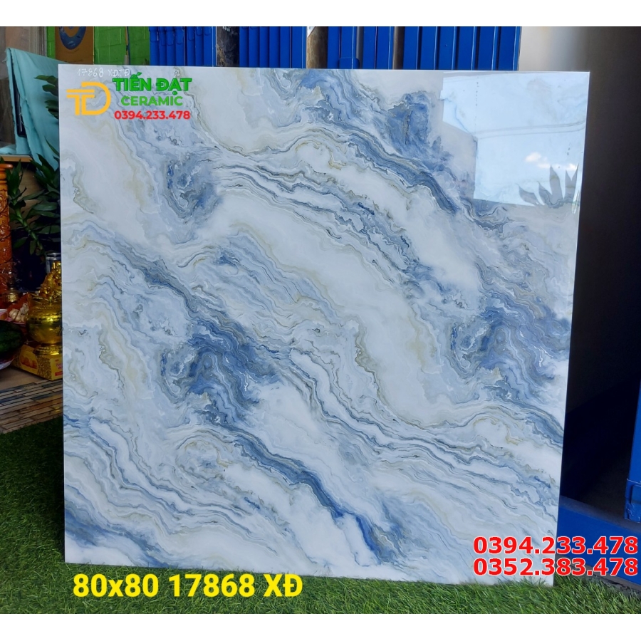 Tổng Kho Gạch PRIME 80x80 Trắng Vân Xanh