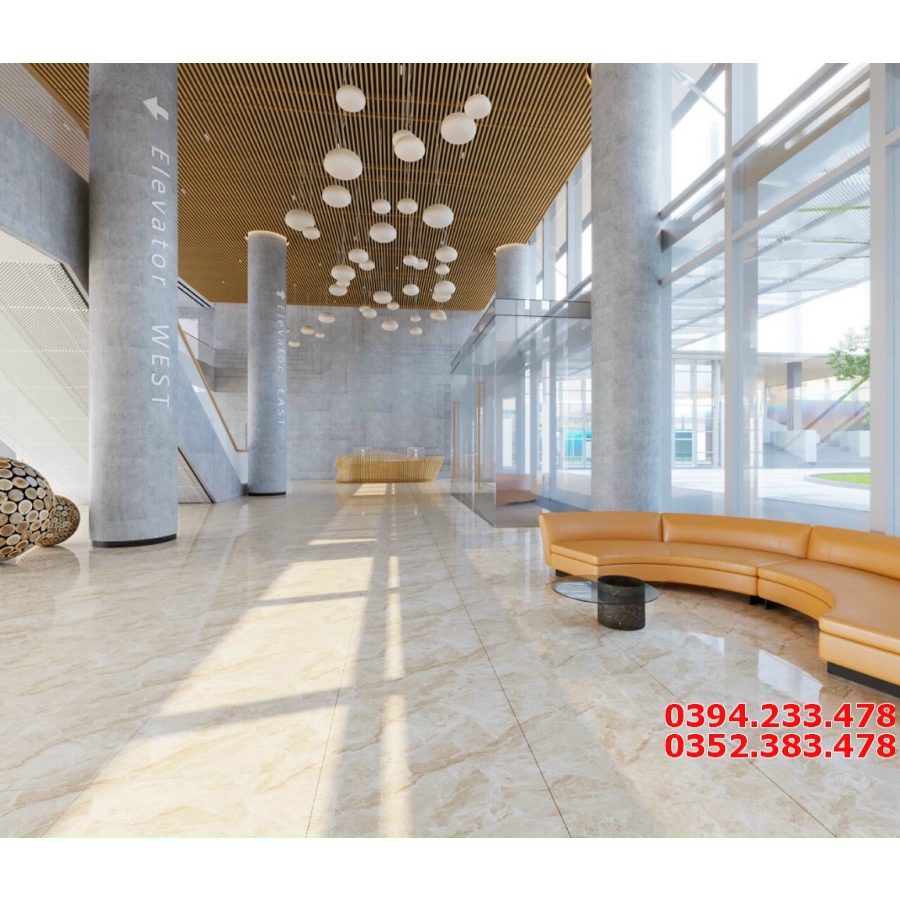 Đá Granite 100x100 Cao Cấp Vàng Vân Trắng