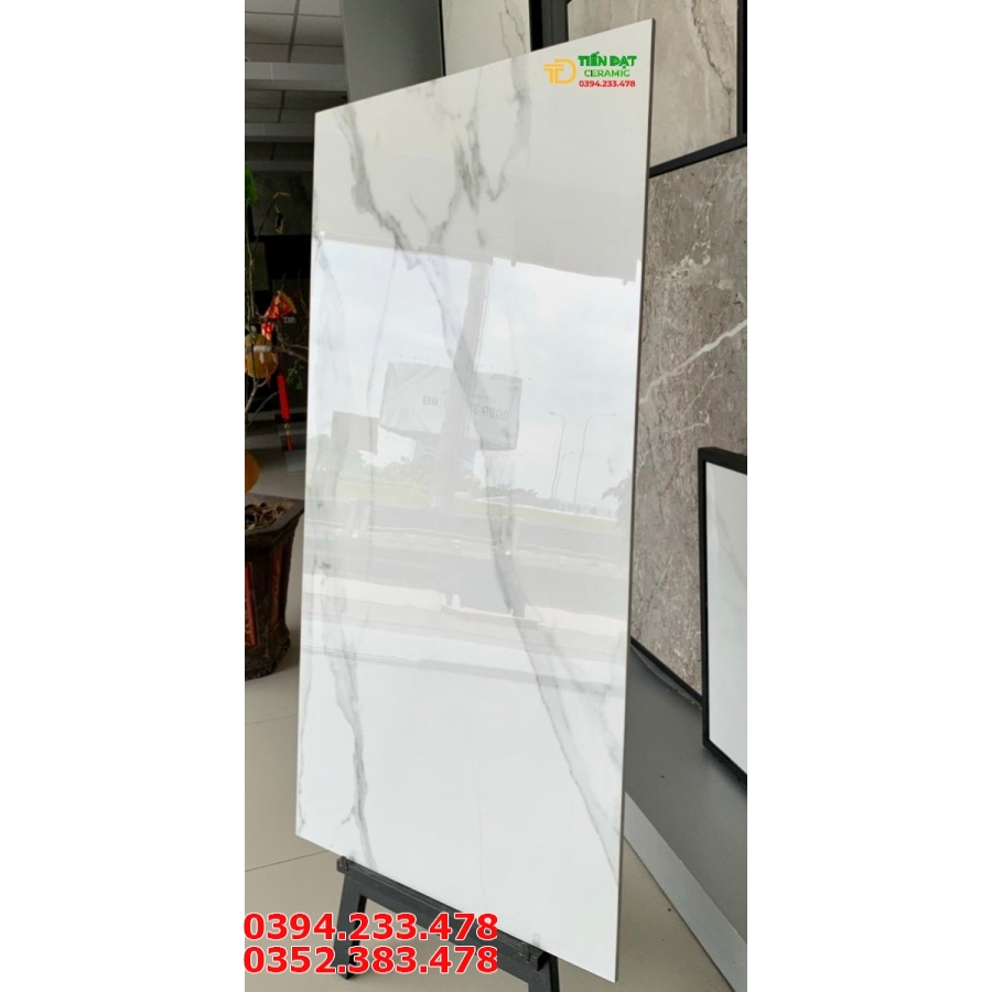 Gạch Khổ Lớn 60x120 Trắng Vân Bóng Kiếng
