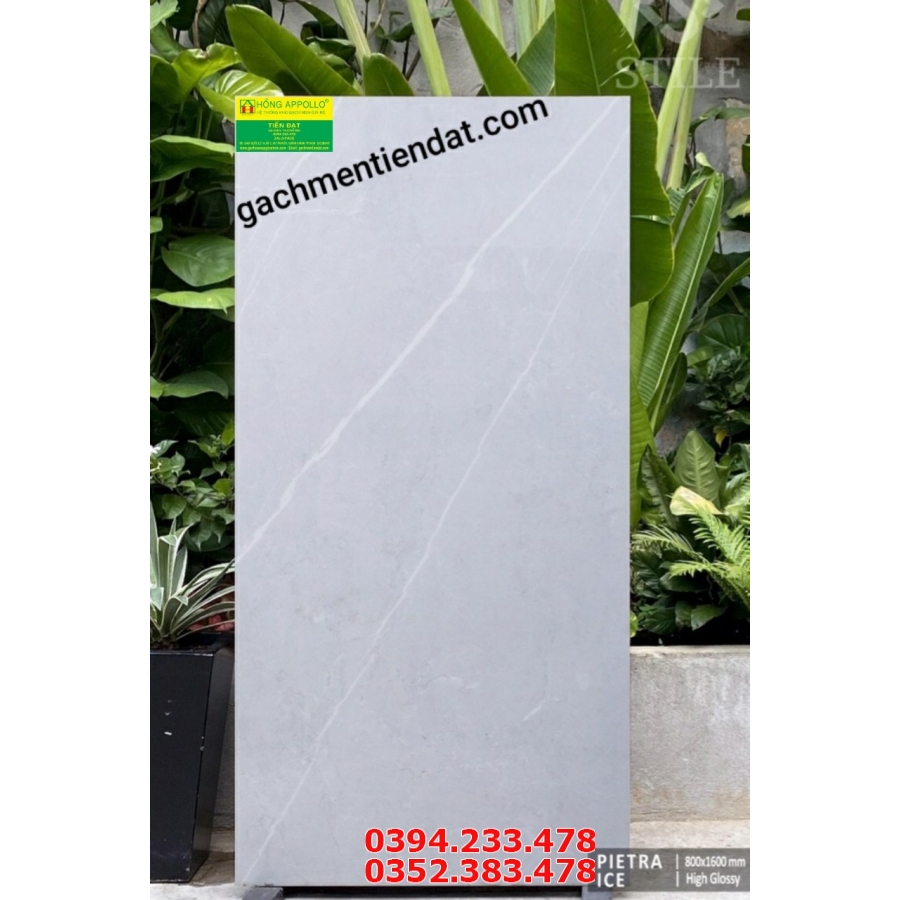 Gạch Ốp Tường Khổ Lớn 80x160 Bóng Kiếng