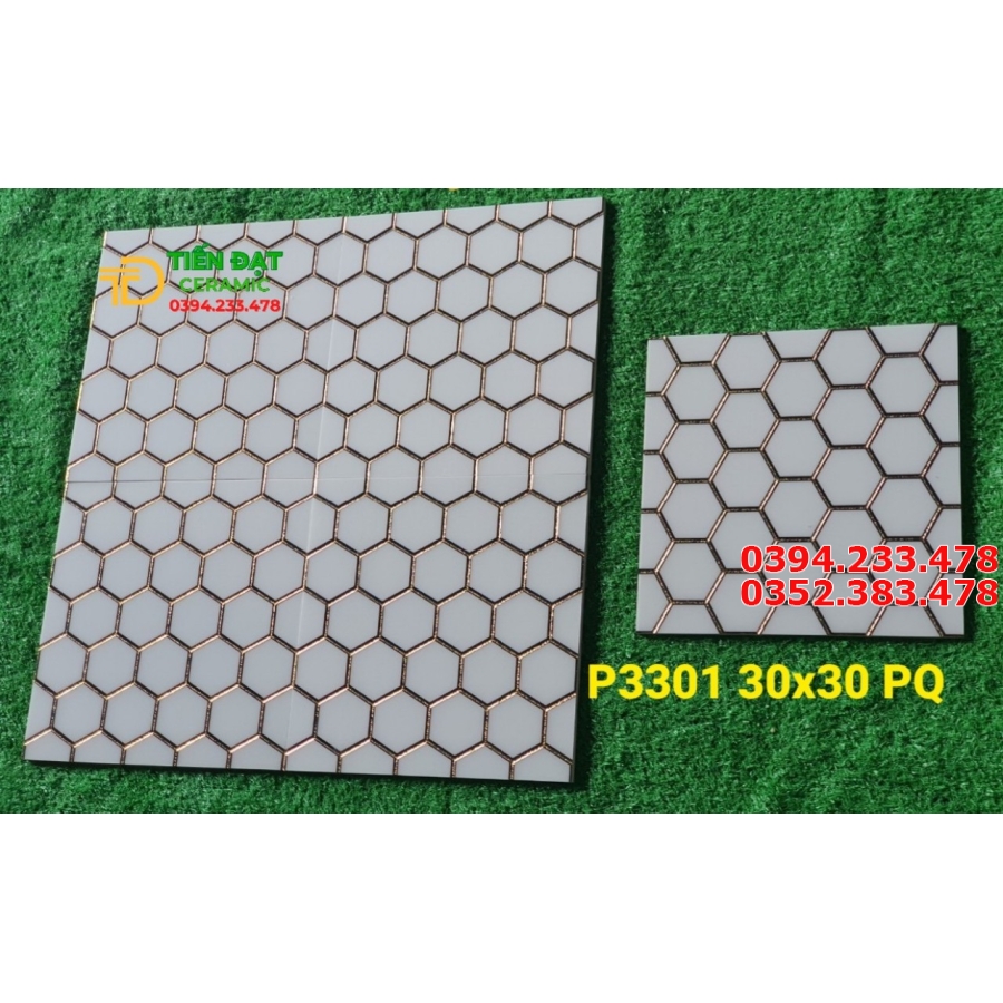 Gạch Trang Trí 30x30 Hình Lục Giác Ánh Kim
