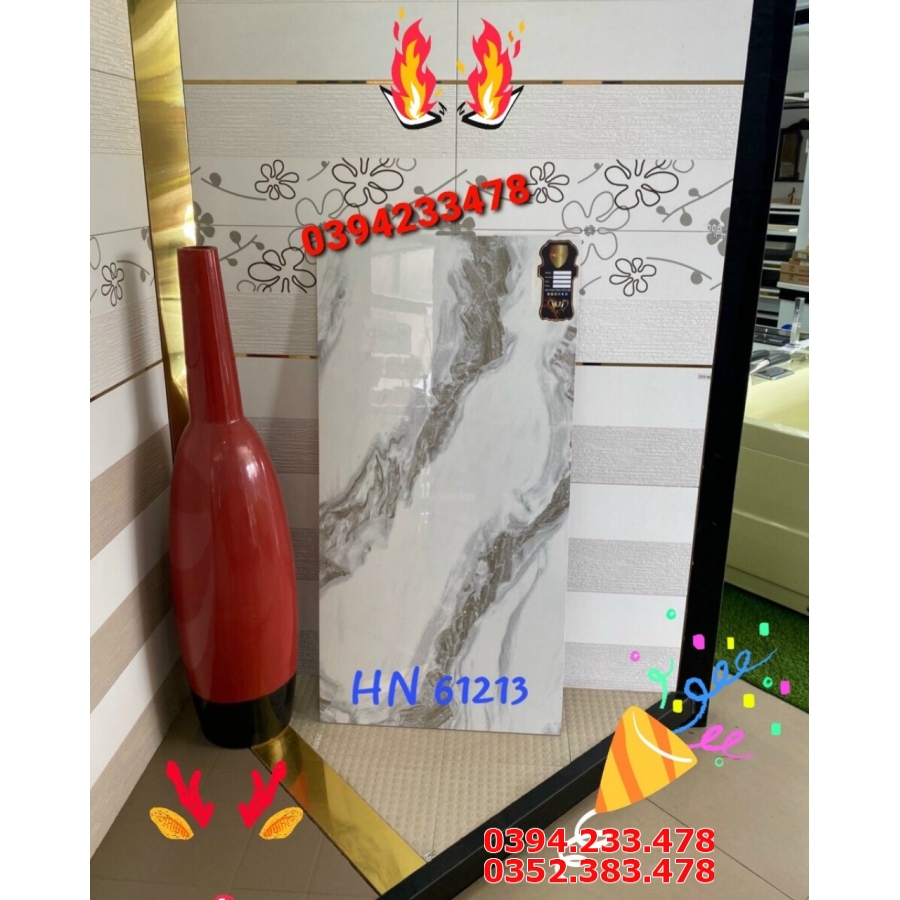 Gạch Cao Cấp 60x120 Trắng Vân Khắc Kim 