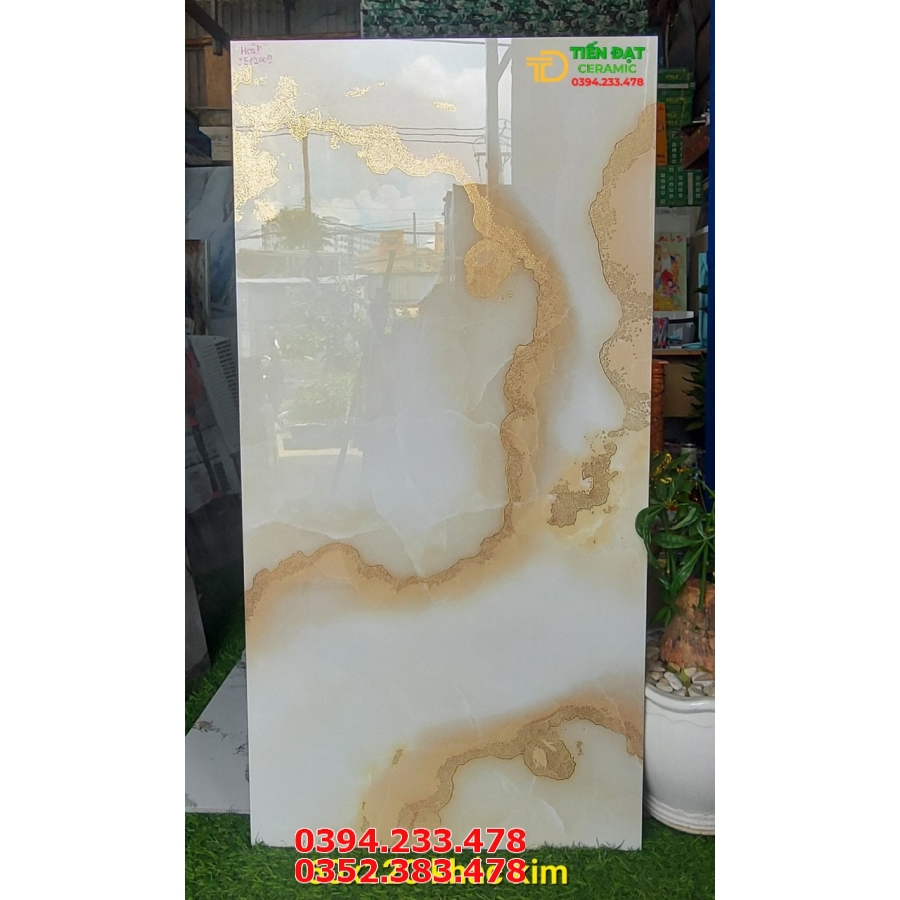 Gạch Bóng Kiếng 60x120 Nhũ Vàng Cao Cấp