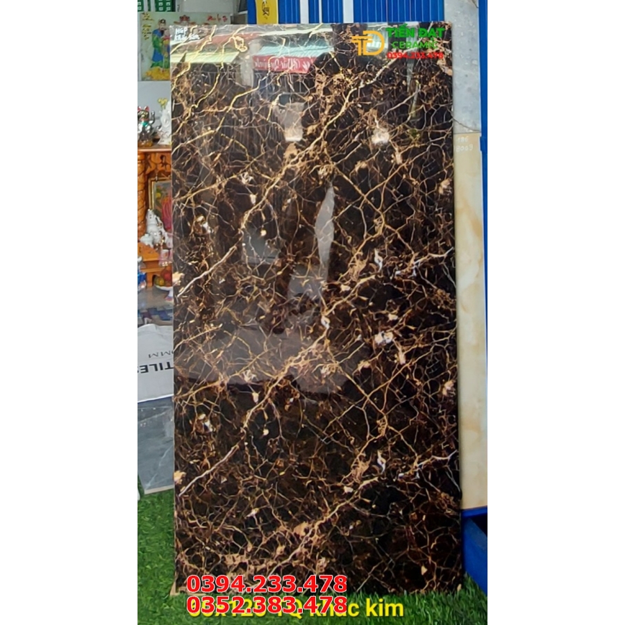 Gạch Cao Cấp 60x120 TQ Ánh Kim Nhũ Vàng 