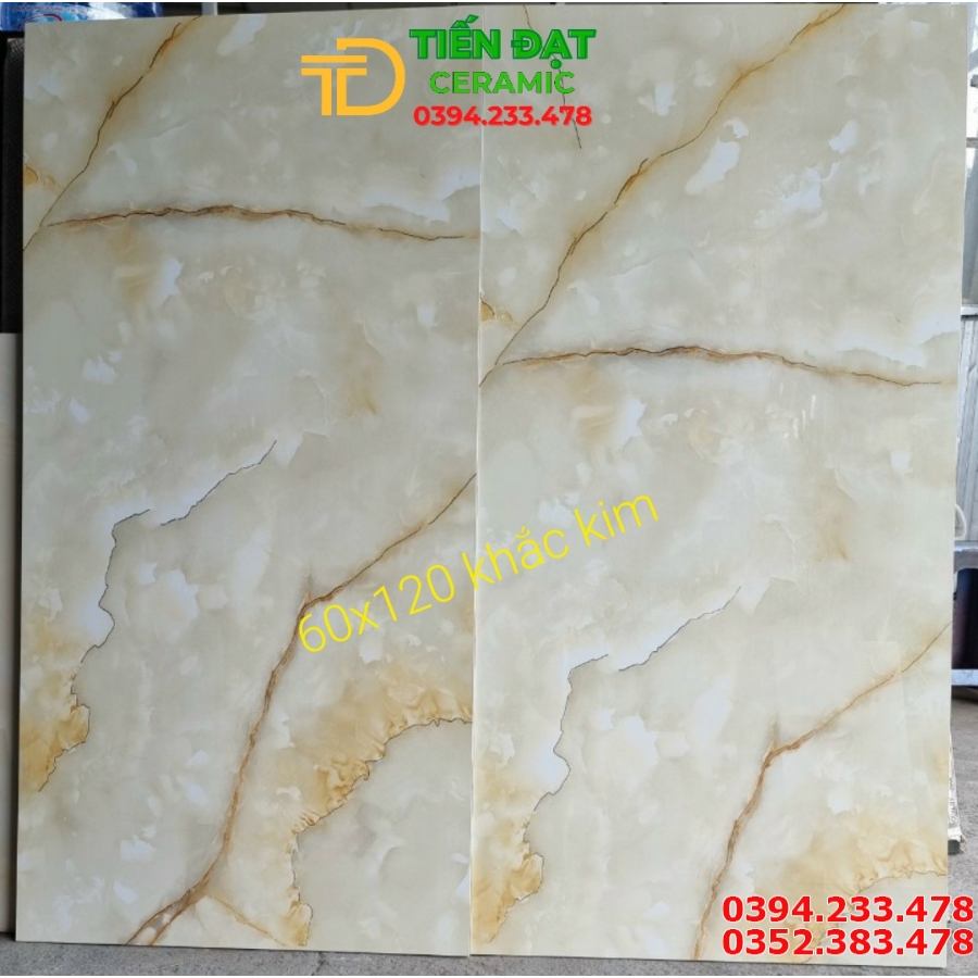 Đá Đồng Chất 60x120 Vân Ngọc Thạch Ánh Kim